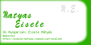 matyas eisele business card