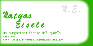 matyas eisele business card